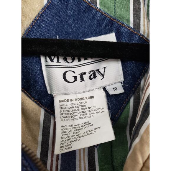 Vintage Monica Gray Denim Coat Jean Chore Farmer‎ Yellowstone Mom 80s 90s Garden - Picture 5 of 7